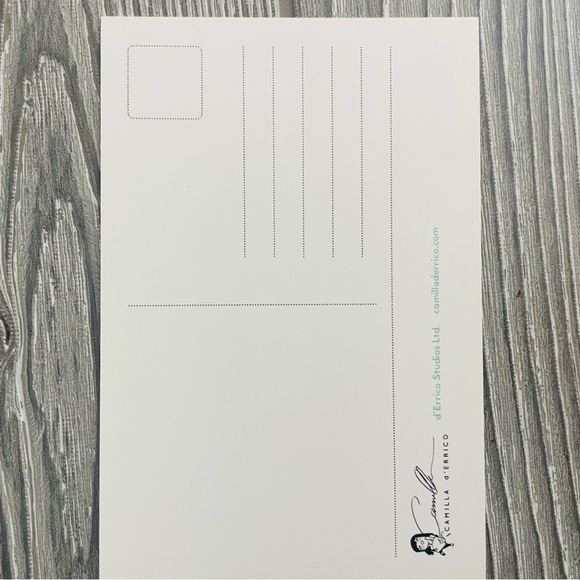 2 framed Camilla d’errico post card prints 4x6 inch prints sketch / colorful cat - Picture 2 of 7